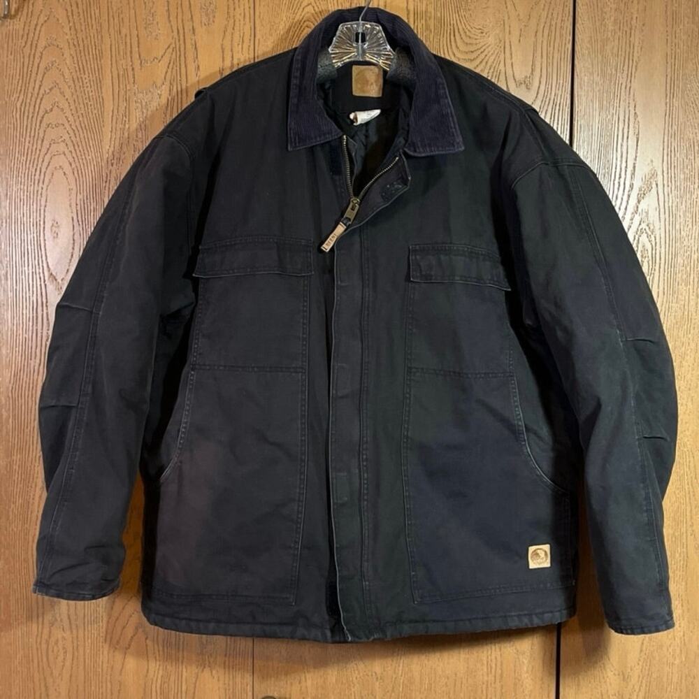 Berne Men Duck Canvas Workwear Jacket‎ Sz 2XLT Vintage Farm Ranch Cotton CH416BK